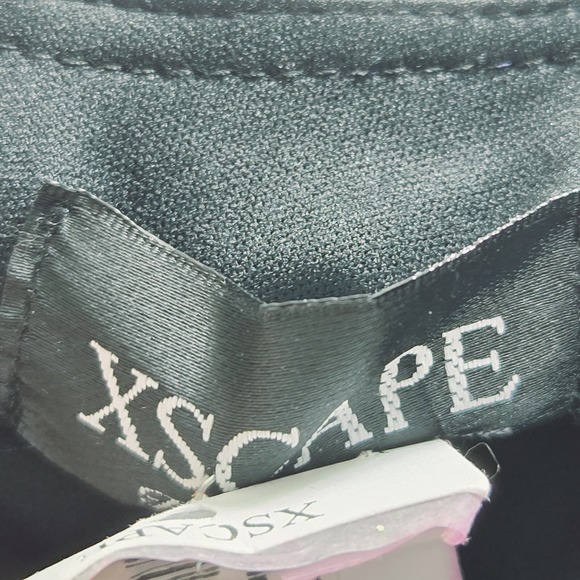 Xscape Dress Womens Gown Formal Evening Off Shoulder Stretch Blue Slit‎ Size 4 - Picture 11 of 16